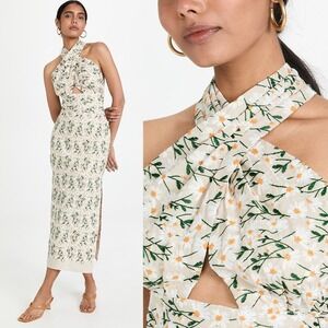 NWT Just Bee Queen Rita Dress Natural Daisy Floral Embroidery XS